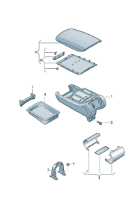 4F0864207F-Armrest (lower part) KOMPLETT
