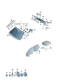 8W0845099SNVB-Window, windshield Porsche panamera:  D -29.11.2021 (unpretreated)