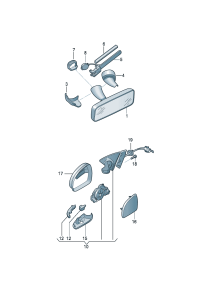 3T0857538-Cover, outer mirror