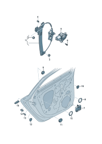 8WD839461-WINDOW WINDER LH FRT/A6