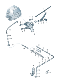 5HG955427-Wiper blade For back door lid