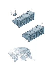 4F1820043AK-Climatronic auto blankg Tone & amp; Display Unit