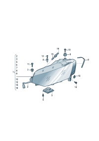 55G941035C-LED HEADLIGHT/718 BOXTER