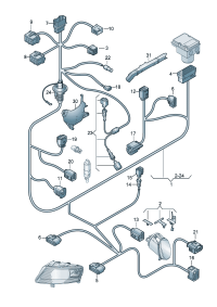 4F1971075BM-Harness-illumination For belt irradiation distance adj The model of   D  -22.09.2008