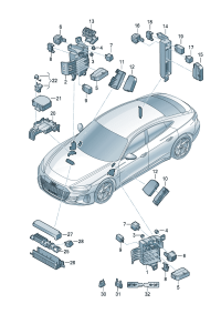 4F1941824A-Bracket, fuse  Patch position:
