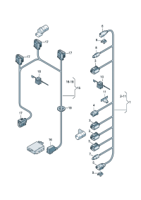 4F1971095A-Harness, bumper