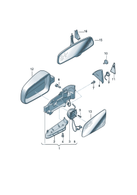 8H1858531E-Bracket, outer mirror, Can be automatic anti-glare, belt Adj assy-power   Or Mirror assy