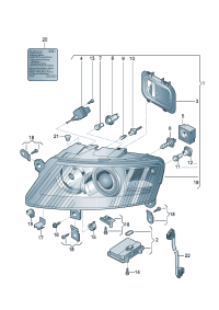 4FD941003A-Headlamp, Bulb-gas discharge