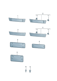 4G0807287C-Bracket, license plate