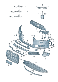 4G0807065AS-Plate, bumper Location for common use: