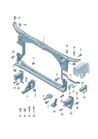 4GD805594-Bracket, frt w/water Bracket, cooler