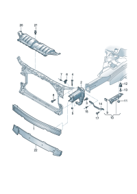 4G0807133B-Rail, bumper frame Bracket