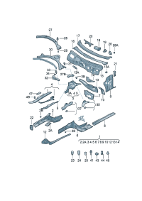 3ED805116-Wheel house w/side rail