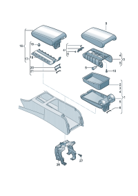 4GD864208-Armrest (lower part)