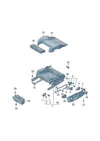 5QD881105-W/belt height adj Bracket assy-seat tray