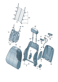 8R0881969HBOC-Cover, strap back Net, net