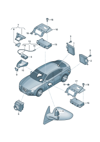 4G0907568J-Control unit, Accessory system-lane change  D-30.05.2011
