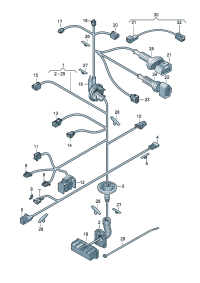 4G0971765-Cord, adapter Switch, Mirror assy-outer