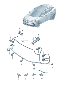12D971095E-Harness, bumper