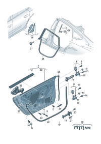 4K8833051C-Door assy-rr, lh Location for common use: