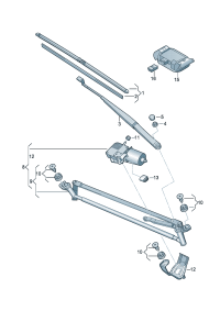 5N1955426-WIPER BLADE SET 650/530-TIGUAN