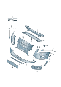 8R0807107G-Plate, bumper Cleaner w/headlamp Device & parking assist The car model of the unit