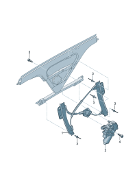 8N0837461-Window regulator without m