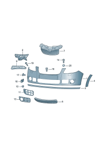 5JD853651D-GRILLE RADIATOR