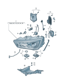 8XA941043-Headlamp, Bulb-gas discharge