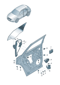 8U0839461-WINDOW WINDER LH FRT/A6