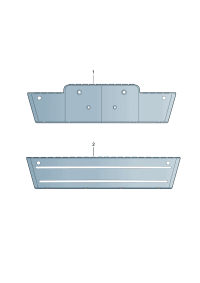 8U0807285CT94-Bracket, license plate (bright black)