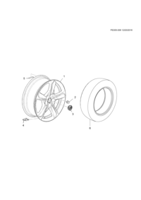 23406973-Wheel (17X7.0J aluminum, offset 41mm, 5X105XM12 B/C)