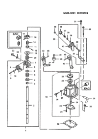 96257615-Shaft assy-select & shift
