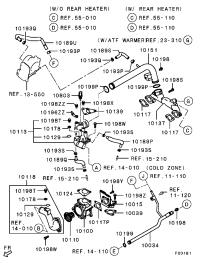 1310A054-HOSE,THROT BODY WATER F