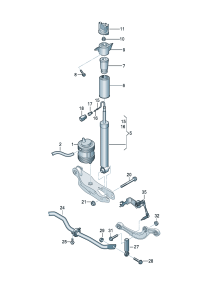 4K0616031K-Shock absorber-charge pressure, Electronic control