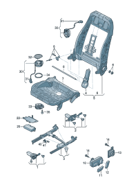 8RD959761-Seat tilt Adjust the motor