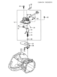 96377721-Cap, shift control shaft (incl. 13-20,33-36)