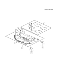 13427373-Gasket, front floor carpet (including 8,9)