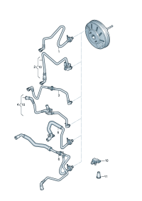 3AD612041-Hose, w/vacuum Check valve & pressure sensor