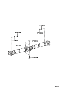 371000R010-SHAFT ASSY, PROPELLER W/CENTER BEARING