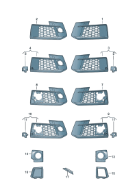 4M0807681AFMX3-Grille, air flow (cold ash)