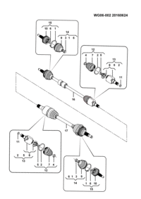 24549672-Boot kit, front propeller shaft triple pin