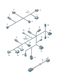 5K0971392N-Wire, seat channel