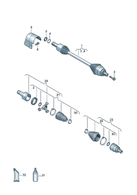 3QD407272A-Band f joint Shaft, half swing