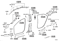 6241306280C0-GARNISH, CENTER PILLAR, LOWER RH