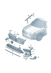 55G853651SOIT-Radiator grille (ti gray)