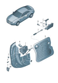 8T1837349-Cover, door lock