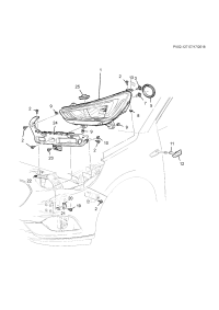 39171597-Headlamp, (high power SGM) (incl. 1, 3, 5, 7, 9, 13, 25)