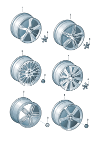 8T0601025F-Wheel rim-aluminium alloy  Colour code: