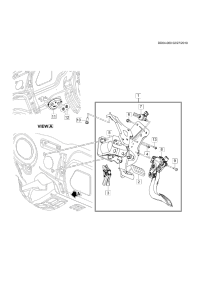 84114256-Pedal, brake and accelerate (with bracket) (incl. 2,4, 5,7-9)